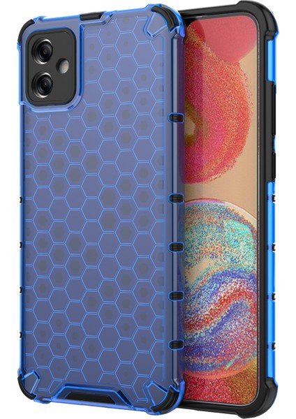 Samsung Galaxy A04E Için 4G/F04 4G/M04 4g Cep Telefon Kılıfı Ballı Dokusu Tpu+Pc Koruyucu Telefon Kapak-Blue (Yurt Dışından)