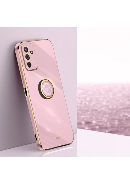 Samsung Galaxy Için Xinli M23 5G/F23 5g Hassas Lens Kesme Şok Geçirmez Telefon Kılıfı ile Halka Kickstand Altın Kenar Yumuşak Tpu Kapak-Mor (Yurt Dışından) fiyatları