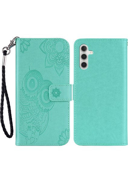 Samsung Galaxy A54 5g Stand Cüzdan Telefon Deri Kapağı Baskalı Baykuş Çiçek Cep Telefonu Kılıf-Can-Cany (Yurt Dışından)