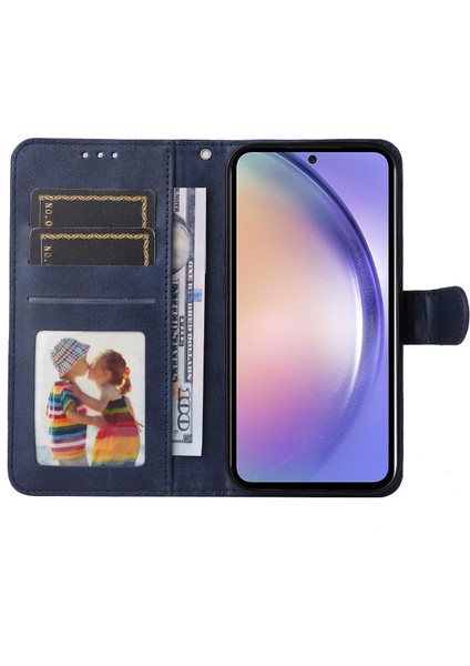 Samsung Galaxy Için M54 5G/F54 5g Flip Koruyucu Telefon Kapağı Pu Deri Buzağı Dokusu Stand Cüzdan Kılıf Mavisi (Yurt Dışından) fiyatları