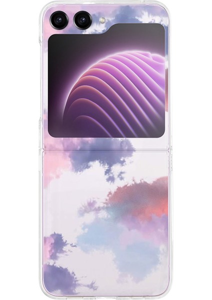 Samsung Galaxy Z Flip5 Için Sert Pc Telefon Kılıfı 5g Desen Baskı Koruyucu Telefon KAPAĞI-Z05 (Yurt Dışından)