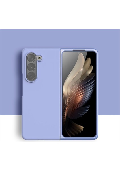 Samsung Galaxy Z For For For Folm5 5g Sıvı Silikon Anti-Dalgalı Telefon Kılıfı Ultra Ince Şok Geçirmez Kapak Morası (Yurt Dışından) fiyatları