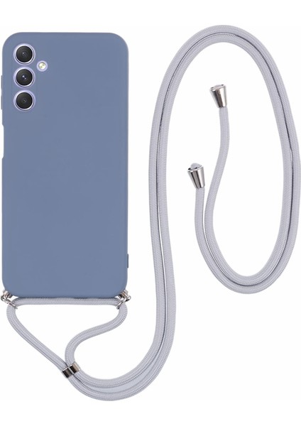 Seashell Digital Samsung Galaxy A24 4g Case Için Long Lanyard-Lavender Gri ile Ka Tpu Telefon Kapağı (Yurt Dışından)