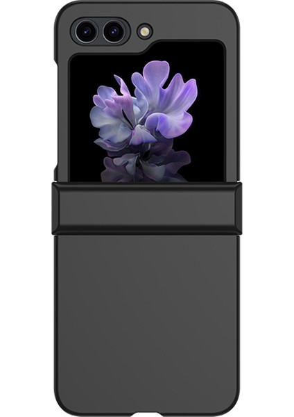 Samsung Galaxy Z Flip5 5g Hinde Koruma Telefon Kılıfı Sert Pc Cilt Touch Cover-Black (Yurt Dışından)