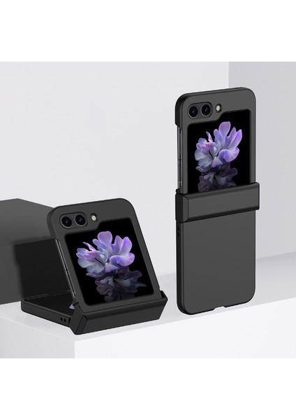 Samsung Galaxy Z Flip5 5g Hinde Koruma Telefon Kılıfı Sert Pc Cilt Touch Cover-Black (Yurt Dışından)