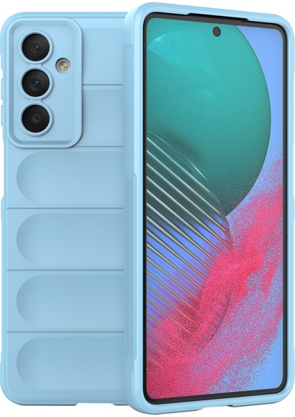 Samsung Galaxy M54 5G/F54 Için 5g Sağlam Damla Damlı Damlı Telefon Kılıfı Yumuşak Tpu Akıllı Telefon Kapak Baby Blue (Yurt Dışından)