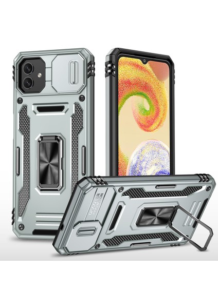 Samsung Galaxy A04 4g (164.4 x 76.3 x 9.1 MM)/M13 5g, Zırh Serisi Pc+Tpu Kapak Kickstand-Gre (Yurt Dışından)