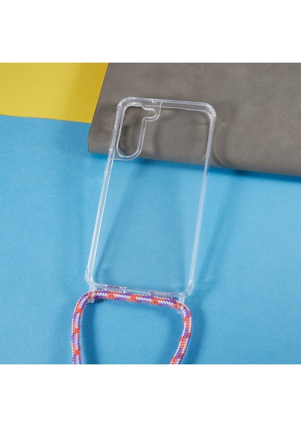 Samsung Galaxy S23 Için Temiz Telefon Kılıfı, Kaymaz Tpu Tampon+Akrilik Arka Telefon Kapağı Lanyard-Multi-Renkli (Yurt Dışından) fiyatları