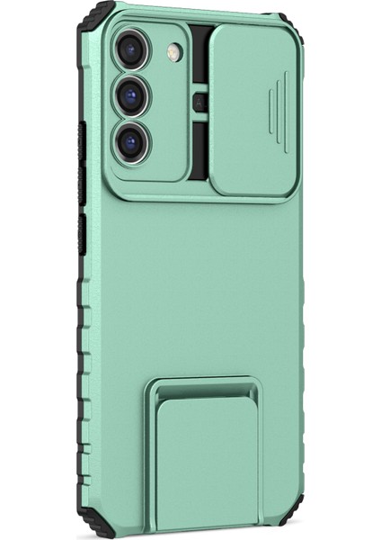 Samsung Galaxy S22+ 5g Slayt Lens Kalkanı Anti-Fall Kapak Kickstand Pc+ Tpu Telefon Vaka Baby Blue (Yurt Dışından) fiyatları