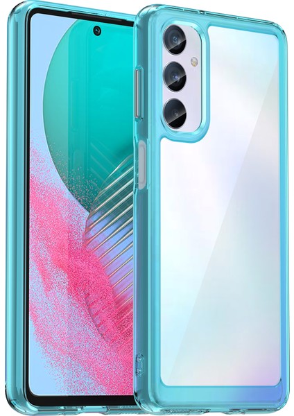 Samsung Galaxy M54 5G/F54 5g Tpu+Akrilik Geri Telefon Kapağı Temiz Koruyucu Koruyucu Kılıf Koruma Mavi (Yurt Dışından)