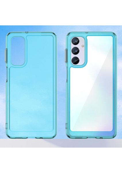 Samsung Galaxy M54 5G/F54 5g Tpu+Akrilik Geri Telefon Kapağı Temiz Koruyucu Koruyucu Kılıf Koruma Mavi (Yurt Dışından)