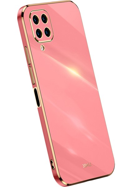 Samsung Galaxy M32 Için Xinli Telefon Kılıfı (Global Versiyon) 4g, Elektrokaplama Altın Kenar Tpu Koruyucu Kapak-Kırmızı (Yurt Dışından)