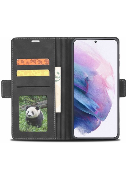 Forwenw F3 Serisi Samsung Galaxy S23+ Folio Flip Deri Cüzdanlı Telefon Kılıfı Stand-Black Için (Yurt Dışından)