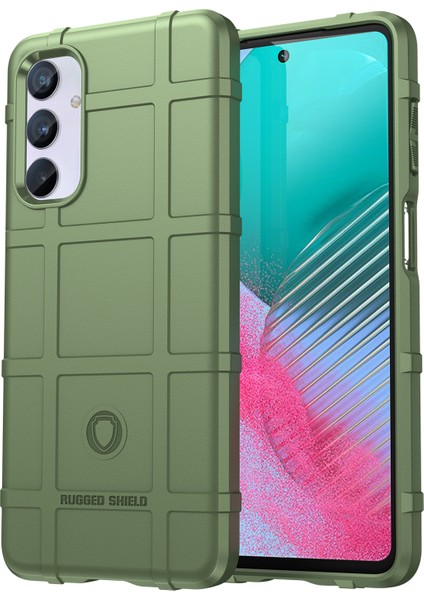 Samsung Galaxy Için M54 5G/F54 5g Yumuşak Tpu Telefon Kılıfı Kare Izgara Doku Telefon Kapak Yeşil (Yurt Dışından)