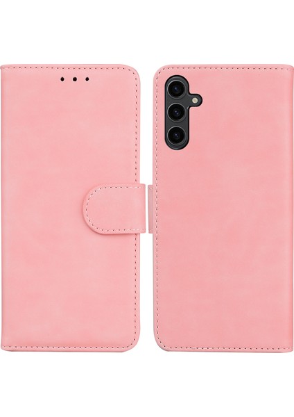 Seashell Digital Samsung Galaxy A24 Için 4g Pu Deri Kılıf Stand Stand Renkli Cüzdan Telefon Kapak-Pembe (Yurt Dışından)