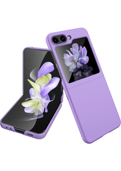 Samsung Galaxy Z Flip5 5g Ultra Ince Sert Pc Telefon Kılıfı Ka Koruyucu Kapak Morası (Yurt Dışından)