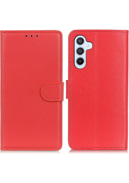 Samsung Galaxy S23 Fe Pu Deri Deri Flip Kapak Standı Cüzdan Koruyucu Telefon Kasası (Yurt Dışından)