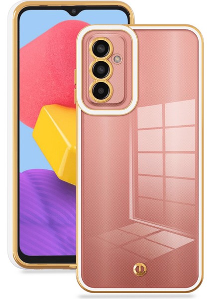 Samsung Galaxy M13 Için 4g Esnek Tpu Arka Kapak Şeffaf Elektrolizli Akıllı Telefon Koruyucu Vaka-Beyaz (Yurt Dışından)