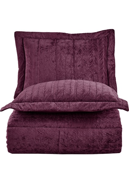 Elart comfort Yeni Nesil Uykuseti - 3 Parça Velvet Mürdüm (230X220CM)