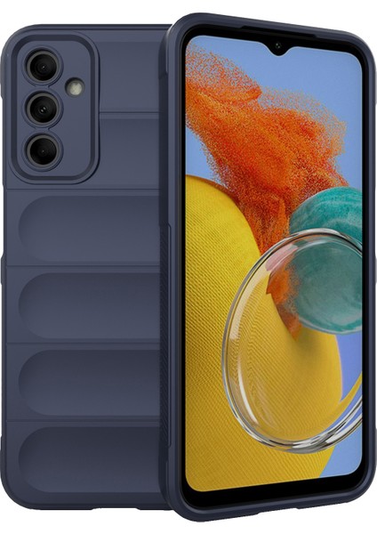 Samsung Galaxy M14 Için 5g Sağlam Damla Geçirmez Telefon Kılıfı Yumuşak Tpu Arka Kapak-Dark Mavi (Yurt Dışından)