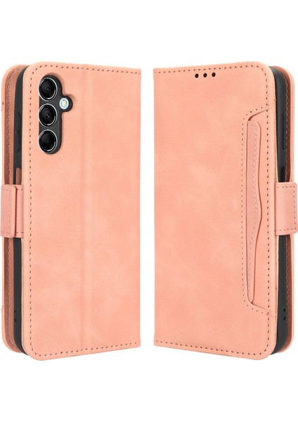 Samsung Galaxy Için M54 5G/F54 5g Pu Deri Telefon Kılıfı Çoklu Kart Yuvası Cüzdan Stand Flip Kapak Pembe (Yurt Dışından)