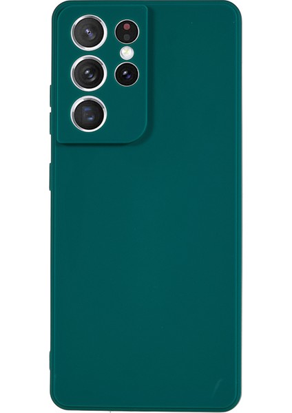 Samsung Galaxy S21 Ultra 5g Tpu Telefon Kılıfı Düz ​​kenar Koşu Anti Anti Anti Anti Anti Anti Anti-Cover-Army Green (Yurt Dışından)