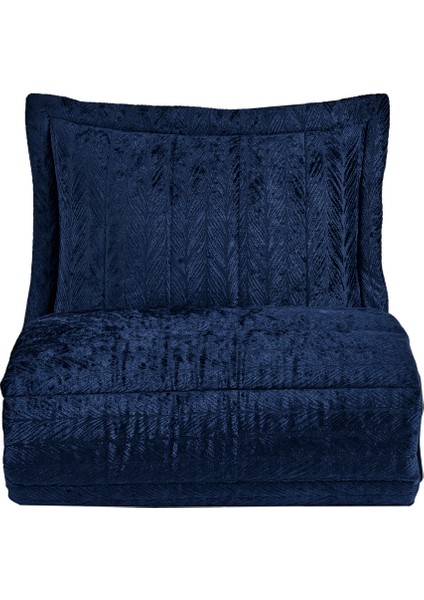 Elart comfort Yeni Nesil Uykuseti - 3 Parça Velvet Lacivert (230X220CM)