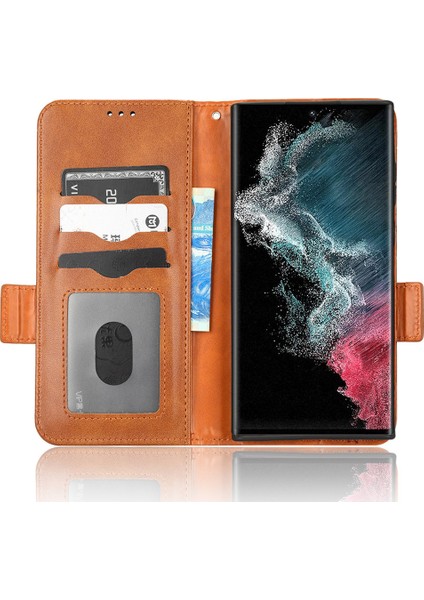 Samsung Galaxy S23 Için Ultra Anti-Fingerprint Baskılı Üçgen Desen Telefon Kapağı Pu Deri Cüzdan Stand Cep Telefonu Kasası ile Cep Telefonu Kasası (Yurt Dışından) fiyatları