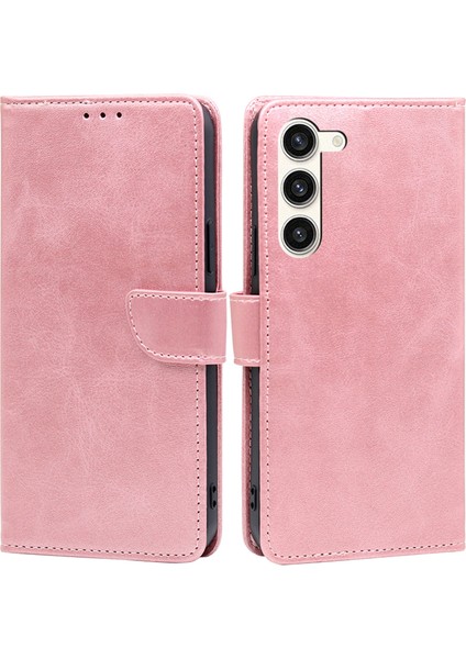 Samsung Galaxy S23+ Pu Deri Cüzdan Standı Koruyucu Telefon Vaka-Rose Altın Için Cep Telefonu Kapağı (Yurt Dışından)