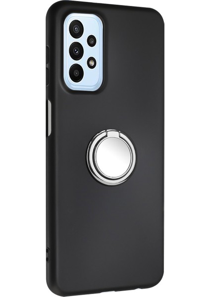 Samsung Galaxy A52 4G/5G/A52S 5g Yüzük Kickstand Matte Tpu Kasa Cep Telefonu Koruyucu Kapak Silver (Yurt Dışından)