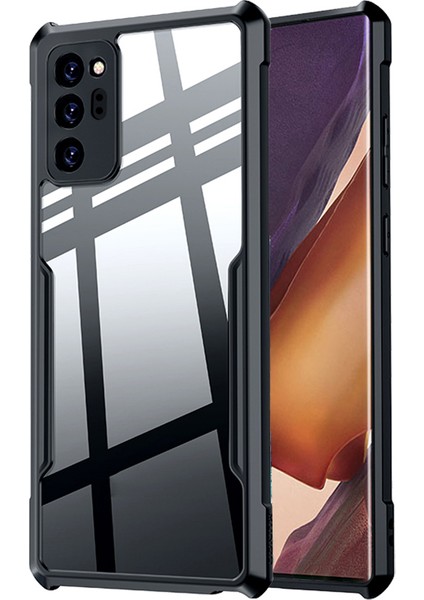 Samsung Galaxy NOTE20 Ultra 5G/NOTE20 Ultra Telefon Kılıfı Akrilik+Tpu Ince Telefon Kapak Siyah Şeffaf (Yurt Dışından)