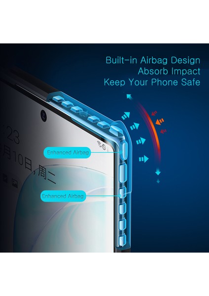 Samsung Galaxy NOTE20 Ultra 5G/NOTE20 Ultra Telefon Kılıfı Akrilik+Tpu Ince Telefon Kapak Siyah Şeffaf (Yurt Dışından)