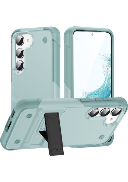 Samsung Galaxy S23, Kickstand Pc+Tpu Koruyucu Cep Telefonu Vaka Işığı Yeşil/yeşil (Yurt Dışından)