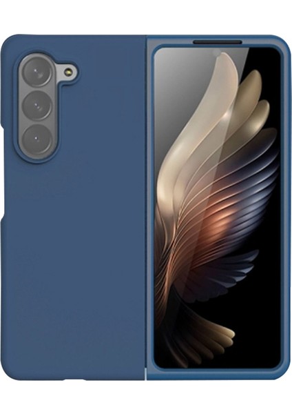 Samsung Galaxy Z Fold5 5g Sıvı Sıvı Silikon Anti-Damla Telefon Kılıfı Ultra Ince Şok Geçirmez Kapak-Midnight Mavi (Yurt Dışından)