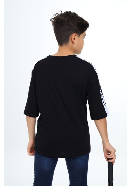 Erkek Çocuk Kol Şerit Garnili T-Shirt 9-14 Yaş LX7063 indirimleri