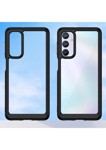 Samsung Galaxy M54 5G/F54 5g Tpu+Akrilik Geri Telefon Kapağı Temiz Koruyucu Kılıf Kara (Yurt Dışından)