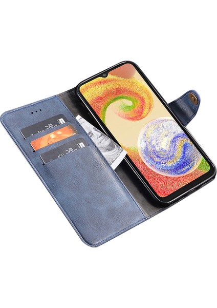 Samsung Galaxy Için Idewei M54 5G/F54 5g Etkiye Dayanıklı Stand Cüzdan Telefon Kılıfı Pu Deri Cep Telefonu Kapak Blue (Yurt Dışından)
