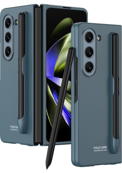 Samsung Galaxy Z Fold5 5g Için Gkk Telefon Kılıfı 5g Sert Pc Pen Yuvası-Dark Yeşil ile Ultra Ince Koruyucu Kapak (Yurt Dışından)