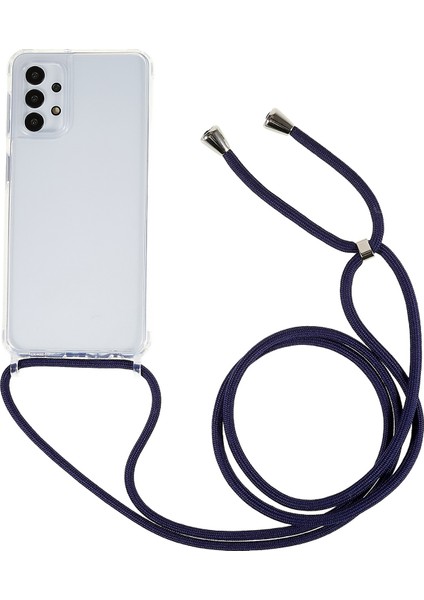 Samsung Galaxy A13 4g/5g Için Telefon Koruyucusu Kılıfı, Tpu+Akrilik Arka Kapak, Lanyard-Dark Blue ile (Yurt Dışından)