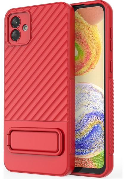 Samsung Galaxy A04 4g (164.4 x 76.3 x 9.1 Mm) Için Tpu Kapak Kickstand Cilt Touch Hissed Hisset Telefon Kedisi (Yurt Dışından)