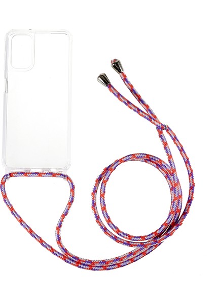 Samsung Galaxy A04S 4g Için (164.7 x 76.7 x 9.1 mm Telefon Kılıfı Açık Akrilik+Tpu Tampon Koruyucu Kapak, Kordon-Multi-Renkli (Yurt Dışından)