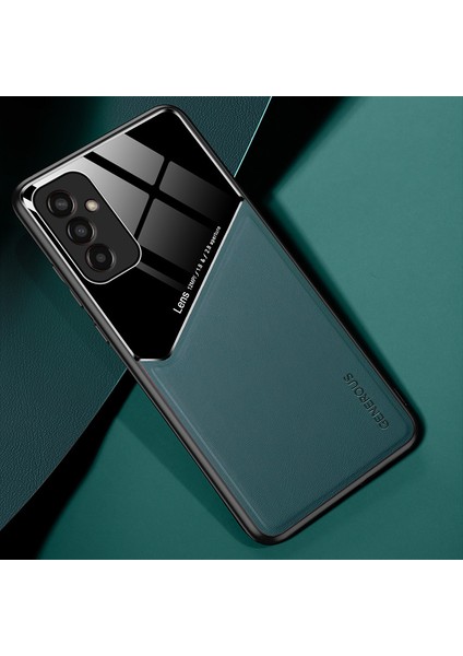 Tpu+Pc+Samsung Galaxy M13 4g Koruyucu Kapak Anti-Drop Telefon Kılıfı Desteği Manyetik Araç Montajı Yeşil (Yurt Dışından)
