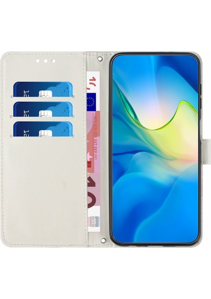 Samsung Galaxy A34 5g Mermer Desen Telefon Kapağı Standı Cüzdan Deri Kılıf Omuz Kayış Rose Altın (Yurt Dışından)