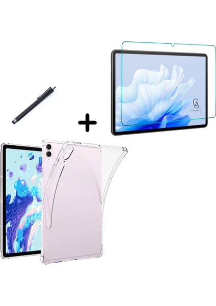 Samsung Galaxy  Tab S8 Ultra SM-X900 Uyumlu Köşe Dolgulu Tablet Kılıfı Ekran Koruycu Kalem Seti