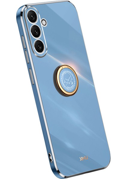 Samsung Galaxy A54 Için Xinli 5g Damla Geçirmez Koruyucu Telefon Kapağı Elektrapılaşma Ince Cep Telefonu Kickstand-Blue (Yurt Dışından)