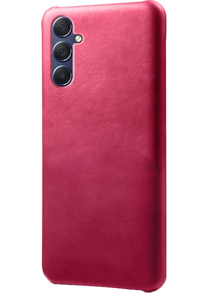 Samsung Galaxy Için M54 5G/F54 5g Buzağı Dokusu Telefon Kılıfı Şok Geçirmez Pu Deri+Pc Akıllı Telefon Kapak-Rose (Yurt Dışından)