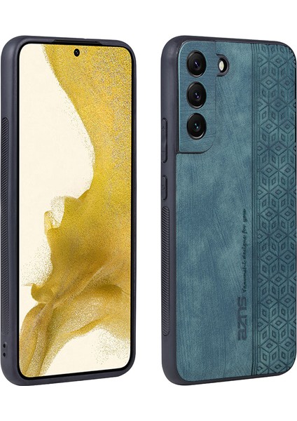 Samsung Galaxy S21 Fe 5g Çizgiye Karşı Çizelge Anti Telefon Kılıfı Baskılı Deri Kaplamalı Tpu Kapak Yeşili (Yurt Dışından)