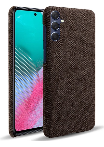 Samsung Galaxy Için M54 5G/F54 5g Bez+Sert Pc Arka Kapak Çekmeye Dayanıklı Koruyucu Telefon Vaka-Kahverengi (Yurt Dışından)