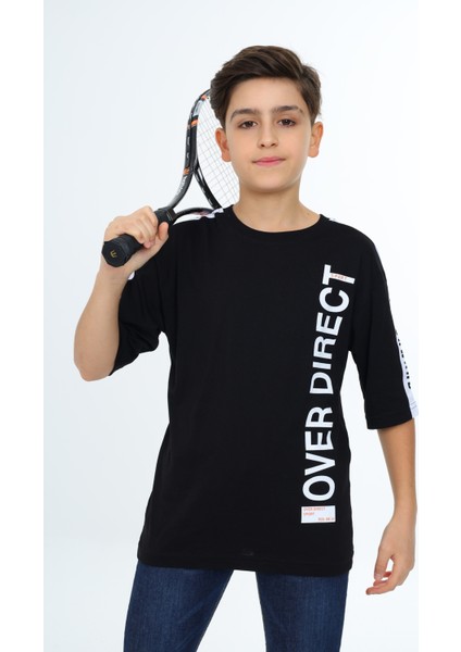 Erkek Çocuk Kol Şerit Garnili T-Shirt 9-14 Yaş LX7063