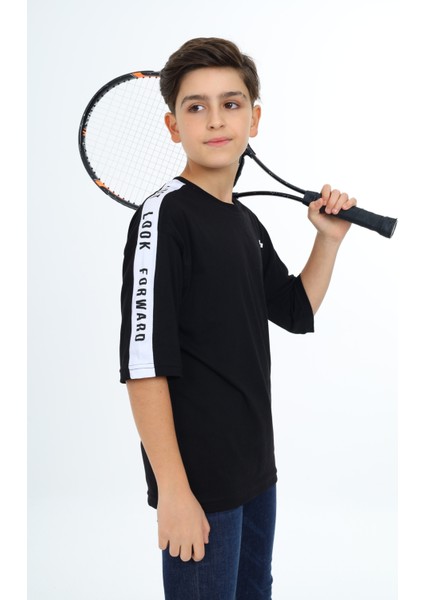 Erkek Çocuk Kol Şerit Garnili T-Shirt 9-14 Yaş LX7063 fırsatları